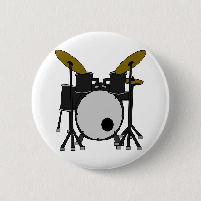 Bóton Redondo 5.08cm Conjunto de Bateria (Frente)