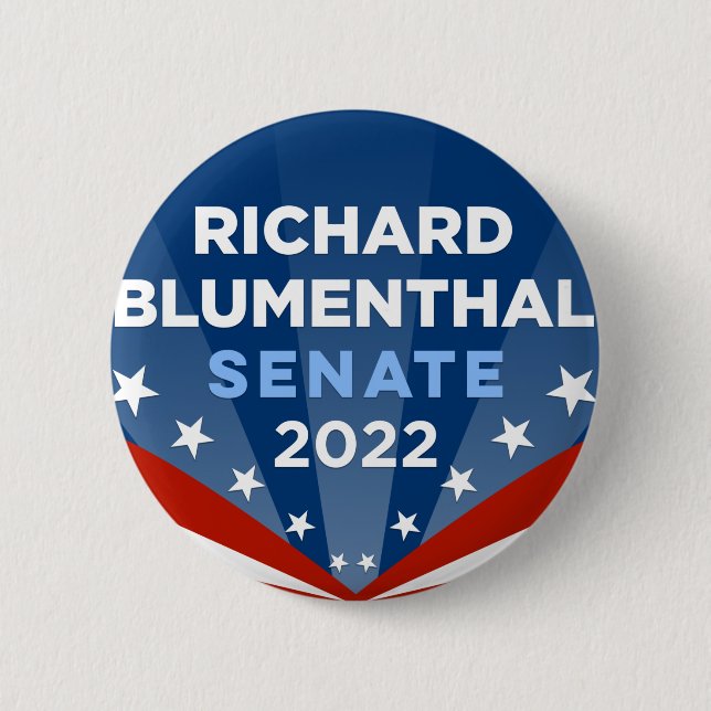 Bóton Redondo 5.08cm Connecticut Blumenthal para o Senado 2022 (Frente)