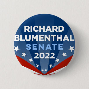 Bóton Redondo 5.08cm Connecticut Blumenthal para o Senado 2022