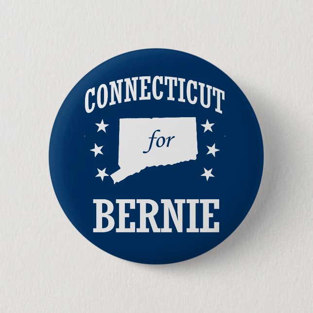 BÓTON REDONDO 5.08CM CONNECTICUT PARA BERNIE SANDERS (Frente)
