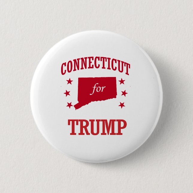 BÓTON REDONDO 5.08CM CONNECTICUT PARA DONALD TRUMP (Frente)