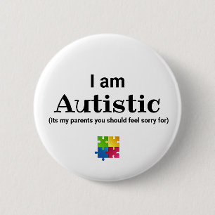Bóton Redondo 5.08cm Consciência Divertida do Autismo TEA