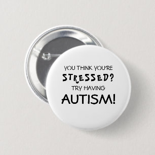 Bóton Redondo 5.08cm Consciência Divertida do Autismo TEA