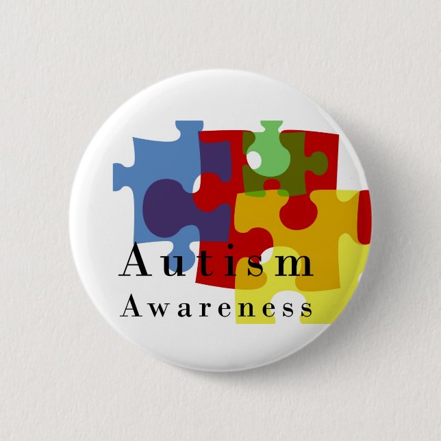 Bóton Redondo 5.08cm Consciência do autismo (Frente)