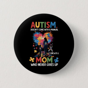Bóton Redondo 5.08cm Consciência do Autismo 2025 não vem com um manual 