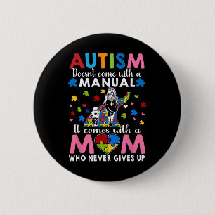 Bóton Redondo 5.08cm Consciência do Autismo 2025 não vem com um manual
