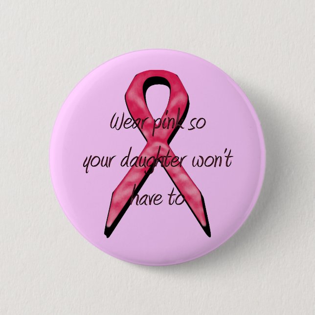 Bóton Redondo 5.08cm consciência do cancro da mama (Frente)