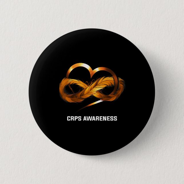 Bóton Redondo 5.08cm Consciência Infinity Heart Crps (Frente)