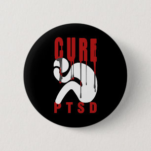 Bóton Redondo 5.08cm Consciência Ptsd Curta 1 Posto Desordem de Estress