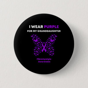 Bóton Redondo 5.08cm Consciência, Visto Roxo Para Minha Neta