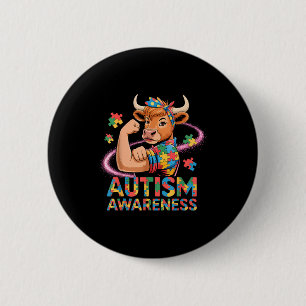 Bóton Redondo 5.08cm Consciencialização do autismo