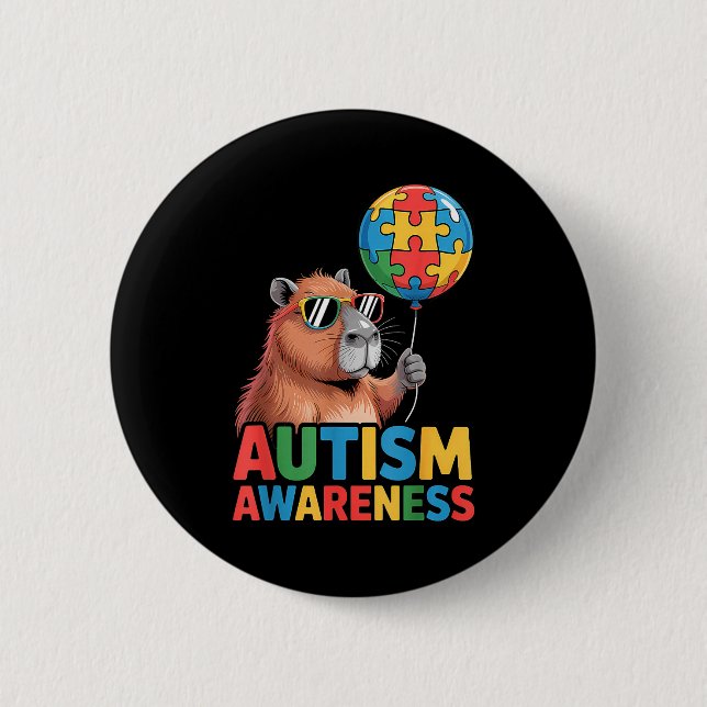 Bóton Redondo 5.08cm Conscientização do autismo  (Frente)