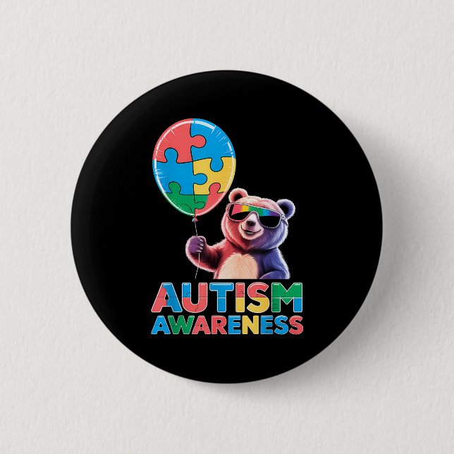Bóton Redondo 5.08cm Conscientização do autismo  (Frente)