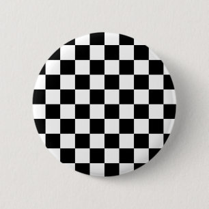 Bóton Redondo 5.08cm conselho de damas preto e branco