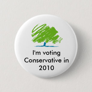 Bóton Redondo 5.08cm conservative_party_logo, eu estou votando