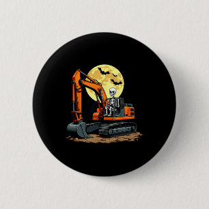 Bóton Redondo 5.08cm Construção de Halloween do Escavador de Condução p
