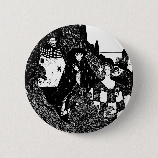 Bóton Redondo 5.08cm Conto de fadas - ilustração 2 (Frente)