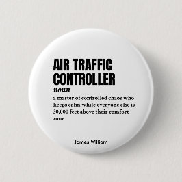 Bóton Redondo 5.08cm Controlador de tráfego aéreo - Definição inteligen