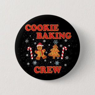 Bóton Redondo 5.08cm Cookie Baking Crew Natal