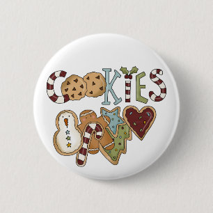 Bóton Redondo 5.08cm Cookies para Papais noeis e presentes