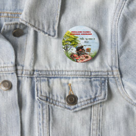 Bóton Redondo 5.08cm Cookout de Reunião Familiar No Botão Park