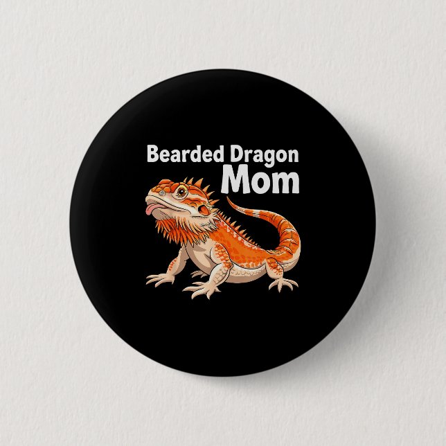 Bóton Redondo 5.08cm Cool Bearded Dragon Art For Women Girls Bearded Dr (Frente)