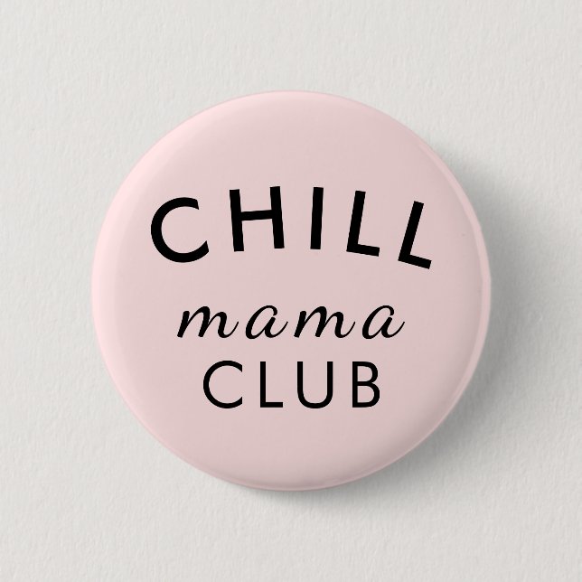 Bóton Redondo 5.08cm Cool Mama Club | Peachy Pink Mother's Day Fun  (Frente)