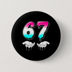 Bóton Redondo 5.08cm Cool Six Seven 6 7 Meme Geração Alfa Gíria Fantasi