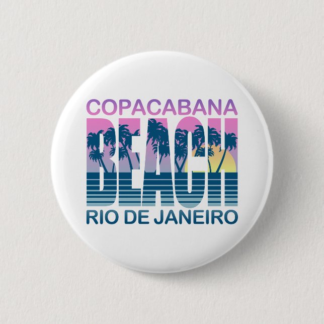 Bóton Redondo 5.08cm Copacabana Beach (Frente)