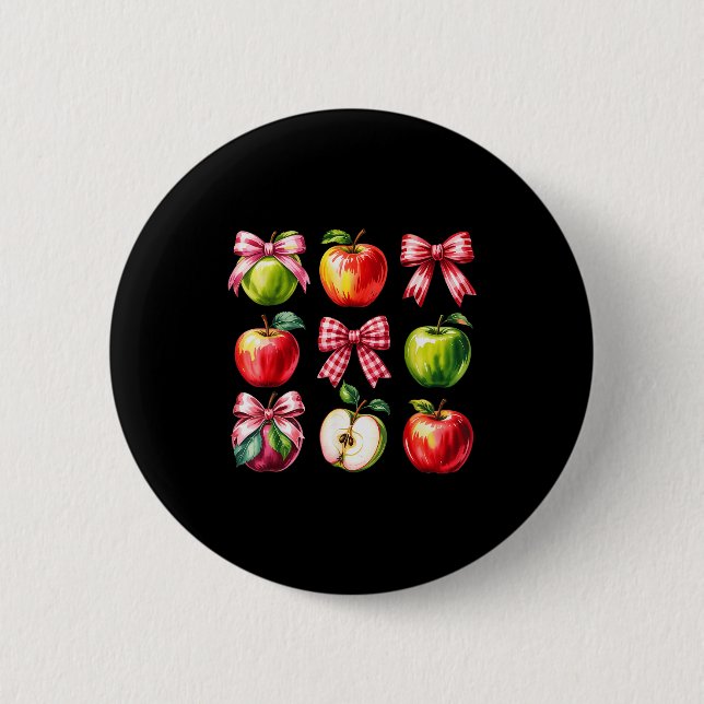 Bóton Redondo 5.08cm Coquette Cking Crew Cking Season Bows  (Frente)