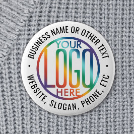 Bóton Redondo 5.08cm Cor DIY | Logotipo da sua empresa Promocional Redo