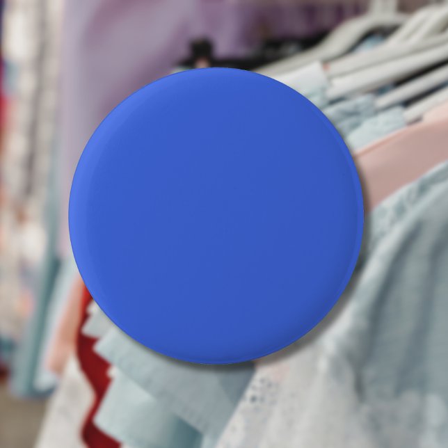 Bóton Redondo 5.08cm Cor Real Azul Sólido | Clássico | Elegante (Criador carregado)