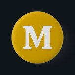 Bóton Redondo 5.08cm Cor Sólido Amarelo da Mostarda<br><div class="desc">Cor Sólida Amarela da mostarda Cor moderna.</div>