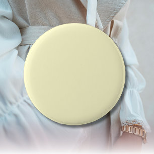 Bóton Redondo 5.08cm Cor Sólido Amarelo-Manteiga Elegante Clássico