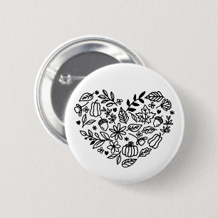 Bóton Redondo 5.08cm Coração de Queda