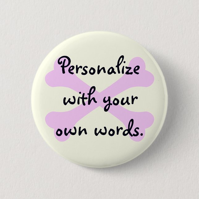 Bóton Redondo 5.08cm Coração e Crossbones (Frente)