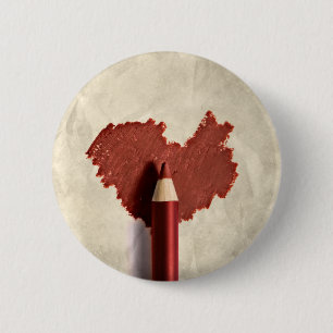 Bóton Redondo 5.08cm Coração Escrevado