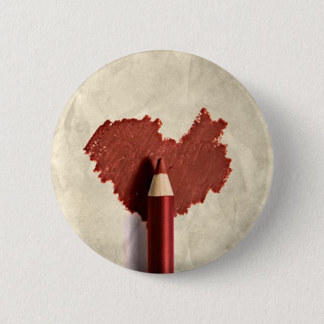 Bóton Redondo 5.08cm Coração Escrevado (Frente)