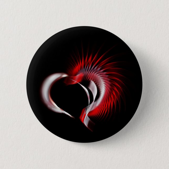 Bóton Redondo 5.08cm Coração Metálico (Frente)