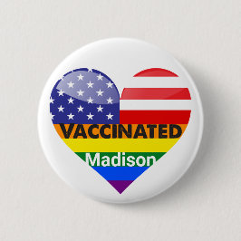 Bóton Redondo 5.08cm Coração Vacinado