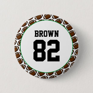 Bóton Redondo 5.08cm Cores Escolares Espirituosas da Equipe de Números 