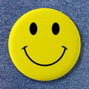 Bóton Redondo 5.08cm Cores Personalizadas Sorriso Fofo Retrô
