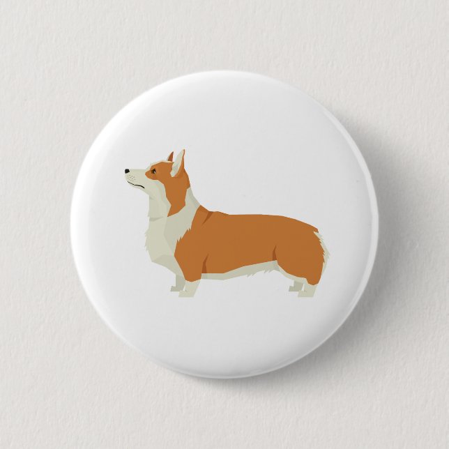Bóton Redondo 5.08cm Corgi (Frente)