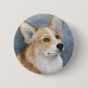 Bóton Redondo 5.08cm Corgi do cão 89