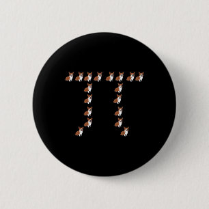 Bóton Redondo 5.08cm Corgi - Donativos do Geek de Matemática do Pi Day
