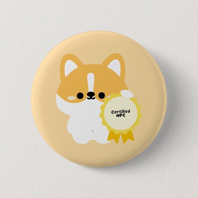 Bóton Redondo 5.08cm Corgi NPC Certificado (Frente)