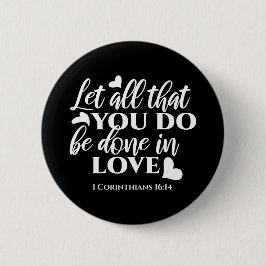 Bóton Redondo 5.08cm Corintianos Pretos e Brancos 16:14 Bíblia Versa Ar