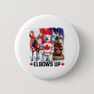 Bóton Redondo 5.08cm Coroa do Canadá Bandeira Engraçada Beaver Engraçad