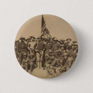Bóton Redondo 5.08cm Coronel Roosevelt e seu Rough Riders