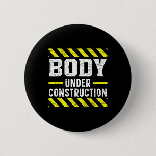 Bóton Redondo 5.08cm Corpo Em Construção - Construção De Criação De Bac
